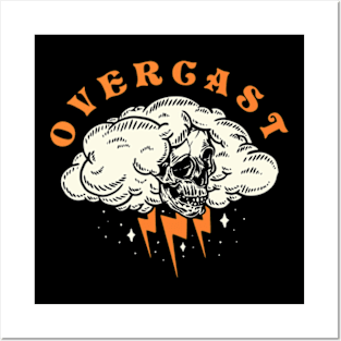 rock skull terror - overcast Posters and Art